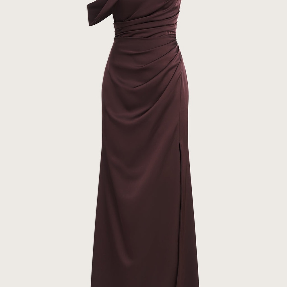 Celia One Shoulder Draped Gown NWT size 6 - Picture 3 of 9